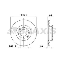 Braxis Ae0119 Ön Fren Disk Aynası Havalı Hyundai Getz 1.3 1.4 1.6 Benzinli Hyundai Getz 02- 241x4 517121c000