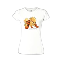 Pokemon Go - Arcanine Beyaz Kadın Tshirt 001