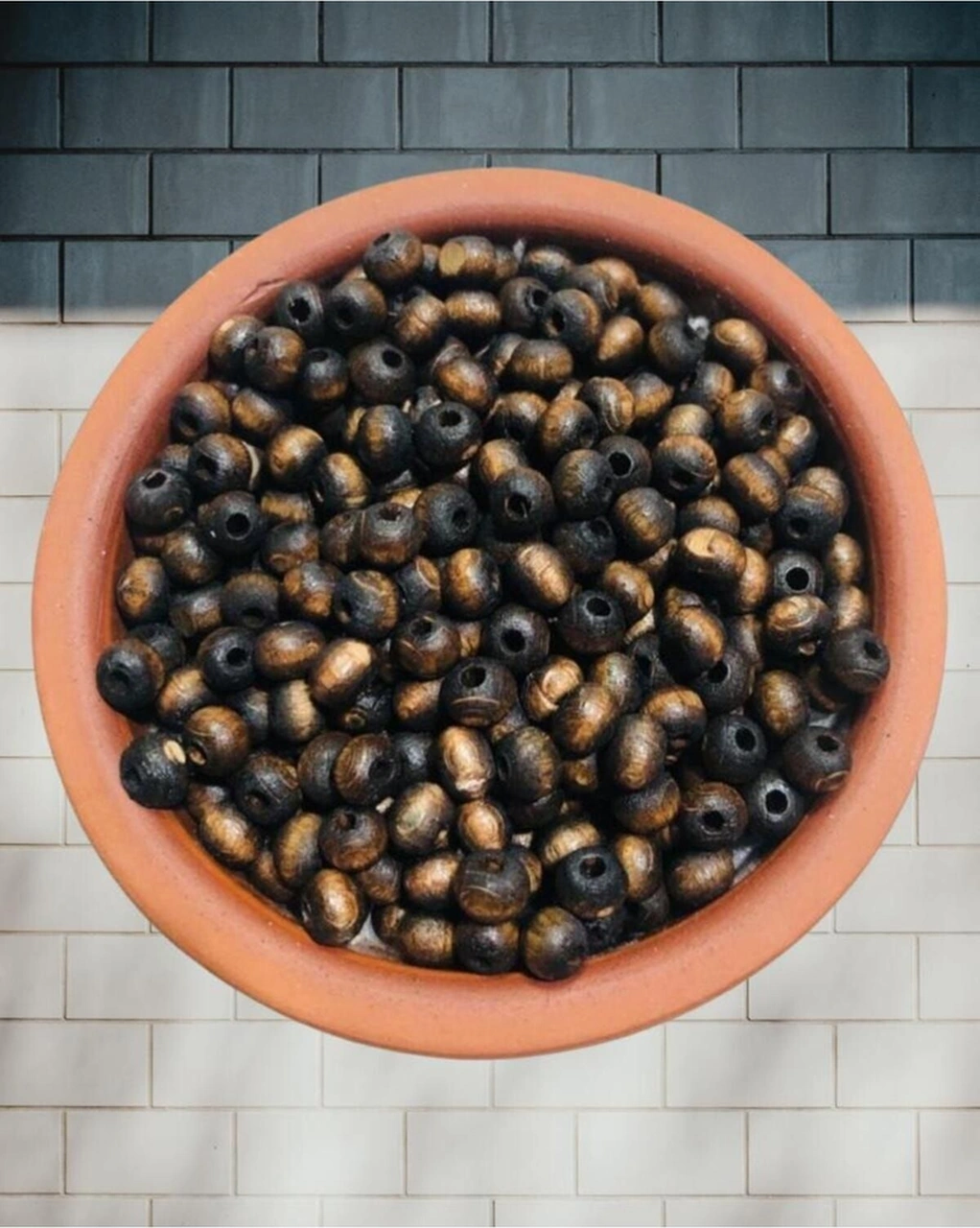 6 Mm Kahverengi Ahşap Boncuk - 50 Gram