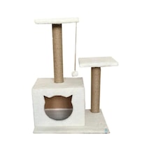 Nursoft Kedi Görünümlü Stepli Yuva Kedi Tırmalama ve Oyun Evi 72 CM
