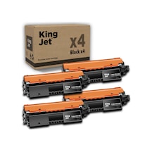 Kingjet Hp Uyumlu 18a Cf218a Standart Kapasiteli 4'lü Paket Çipli  Uyumlu Toneri M104w
