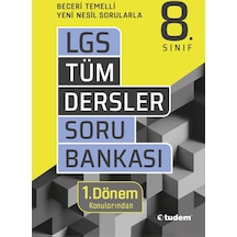 Tudem 8.sınıf Tüm Dersler 1.dönem Soru Bankası