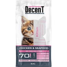 Decent Kitten Tavuklu Ve Balıklı Yavru Kedi Maması 15 Kg
