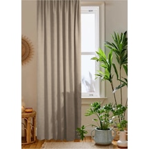 Home Color Home Bej Petek Kadife Dokulu Fon Perde Düz Dikişli Ekstrafor Büzgü 1.sınıf Kalite Diğer