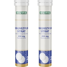 Aksu Vital Magnezyum Sitrat 200 MG 20 Efervesan Tablet x 2 Adet