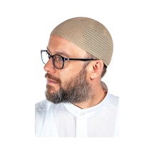 Lüks Çelik Örme Namaz Takkesi Kahverengi 1 Adet