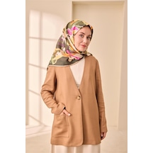 Silk Home Twill İpek Eşarp 11475-22 Koyu Yeşil, Kiremit, Siyah, Krem, Pembe