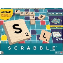 Jlj64 Scrabble Orijinal Ahşap İkisi Bir Arada Türkçe