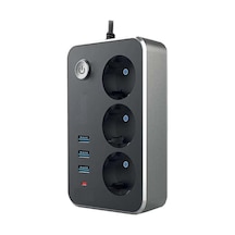 Ev Ofis İçin Akım Korumalı Gurup Priz 3usb 3priz