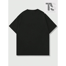 Startmore Goth Erkek Koyu Gotik Kafatası Baskılı T-shirt Siyah
