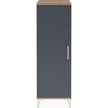Arges Dolap Tek Kapaklı Tek Askılı 44x30x134 Çam-antrasit Çam