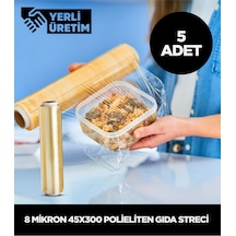 8 Micron 45x300 Polietilen Gıda Streci 5 Adet