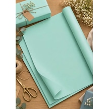 Hediye, Paketleme Ve Ambalaj Kağıdı 5 Adet 50x70 Cm Ebatında Turkuaz