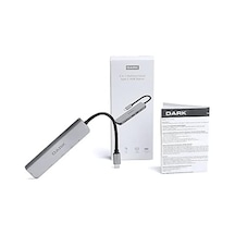 Dark Usb 3.1 Type-c 6 İn 1 Hdmı/tf Sd Kart Okuyucu/usb 3.0 & Usb 2.0 / Usb-c Pd Dönüştürücü Çevirici Hub Dk-ac-u31x38