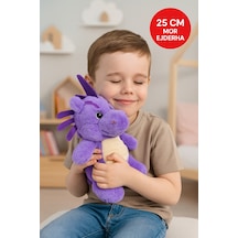 Mor Ejderha Peluş Oyuncak Yumuşak Dolgulu Sevimli Peluş Ejderha 28 Cm Çocuk Oyuncak Diğer