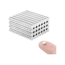 Dünya Magnet 100 Adet - Yuvarlak, Neodyum Mıknatıs, 4x2 Mm, Güçlü Magnet, N35 Kalite