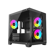 Lexroo Nova 3 Rgb Fanlı Temperli Cam Panel Boş M-atx Gaming Oyuncu Bilgisayar Kasası