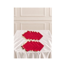 Kırmızı Gold Pullu Şifon Halay Mendili ,kına Mendili,hediyelik Mendil,gelin Damat Düğün Kına Bride Nişan 5adet Kırmızı - 921787403