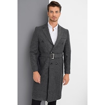 Plt8382 Dewberry Erkek Palto-desenli Antrasit Desenli Antrasit