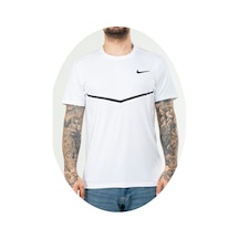 Nike Ef-4571 Erkek Polyester Mesh T-shirt Beyaz