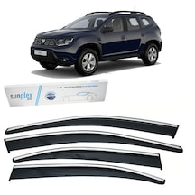 Sunplex Dacia Duster 2017-2024 Krom Cam Rüzgarlığı 4 Parça