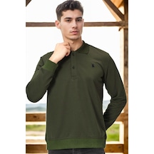 V4007 Dewberry Erkek Sweatshırt-düz Haki Düz Haki