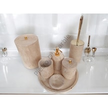 Sarı Traverten Klasik Model 7 Parça Gold Renk Düğme Aksesuarlı Banyo Seti Sarı Traverten Sarı Traverten Klasik Model 7 Parça Gold Renk Düğme Aksesuarlı Banyo Seti Sarı Traverten