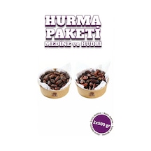 Hurma Paketi 1 Kg 2x500 Gr - Medine Hurması Ve Hudri Hurma Karışık Set - Doğal Ve Taze İkili Paket 1 KG