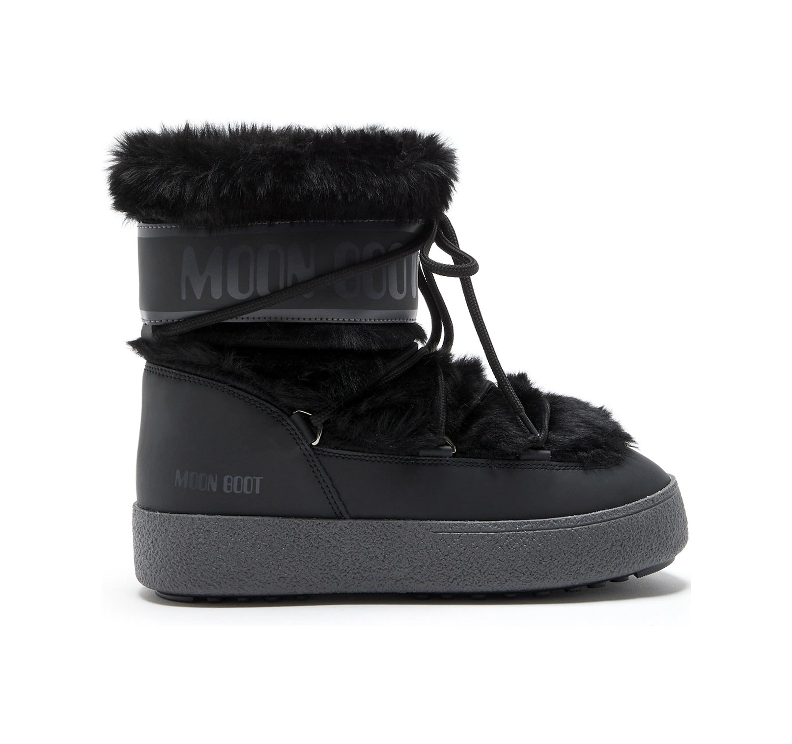 N001 Black Bot Kar Kadın 80d2450130 Moon Boot Ltrack Faux Fur Siyah