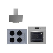 Silverline BO6502S02 - CS5665S01 - 3481 Gri Cam Ankastre Set