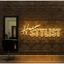 Hair Stylıst Yazılı Neon Tabela Sarı