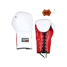 Dosmai Bağcıklı Deri Boks Kick Boks Eldiveni Beyaz El349 Beyaz