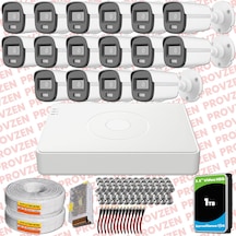 Provzen Hikvision Colorvu Full Hd 16 Kameralı Gece Renkli Güvenlik Kamerası Olay Anında Bildirim