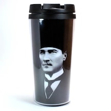 Atatürk İmza Siyah Termos Bardak