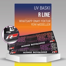 R Line Plakalık, 2 Adet Premium Uv Baskı, Plakalıkhane