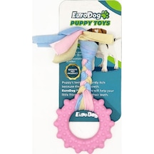 Techmrt Eurodog Puppy Toys Pembe Çark Diş Kaşıma Oyuncağı