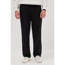 Tudors Erkek Regular Fit Klasik Kesim Normal Bel Geniş Paça Siyah Pantolon-40339 Siyah