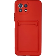 Uryport Xiaomi Mi 11 Kılıf Kelvin Kartvizitli Silikon - Kırmızı