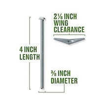 25-pk., 3/8 X 4-ın. Round Head Toggle Bolt -370096