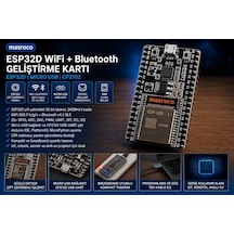 Esp32-d Wifi Bluetooth Geliştirme Kartı Devkitc V4 Siyah Pcb, Usb Kablo Dahil