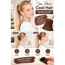 Saç Tokası Cool Hair At Kuyruğu Saç Modeli Dik Tutma Aparatı- Kahverengi Kadın Toka Çocuk Mandal Toka, Kız Çocuk Siyah Diğer
