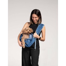 Jean Köpek Taşıma Çantası, Köpek Ana Kucağı 0-8kg Mavi