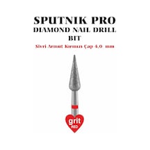 Elmas Sivri Armut Freze Kırmızı Çap 4,0mm