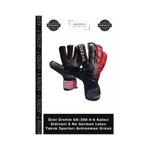 Özel Üretim Gk-300-4-6 Kaleci Eldiveni 6 No German Latex Takım Sporları Antrenman Ürünü Çok Renkli