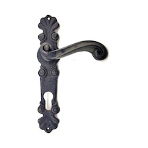 Hubrendy Kargo Antika Tarz Dekoratif Pirinç Okyanus Banyo Kapı Kolu - 230x46 Mm, Oksit