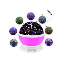 Novahub Pembe Bebek Gece Lambası Müzikli Yıldız Projektör Çocuk Romantik Dönen Masa Lambası Çoklu Renkler 49
