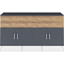 Arges Konsol 3 Raflı 6 Çekmeceli 4 Kapaklı 176x30x99 Antrasit-antrasit/çam Antrasıt/atlas Çam - Antrasıt