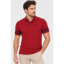 T9585 Dewberry Erkek T-shırt-bordo Optik