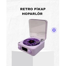 Retro - 938 - Pikap Hoparlör Bluetooth Aux Usb Type-c Projektörlü 360 - Muratech - Sesli Tnabilir