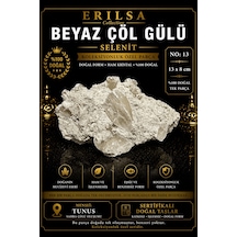 Sertifikalı Beyaz Çöl Gülü Selenit Taşı Kütle 13x8 Cm Koleksiyonl